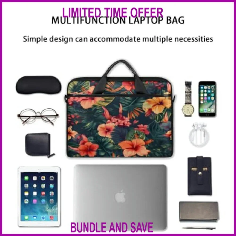 Waterproof Laptop Messenger Bag 13-15 Inch Slim Briefcase Shoulder Bag